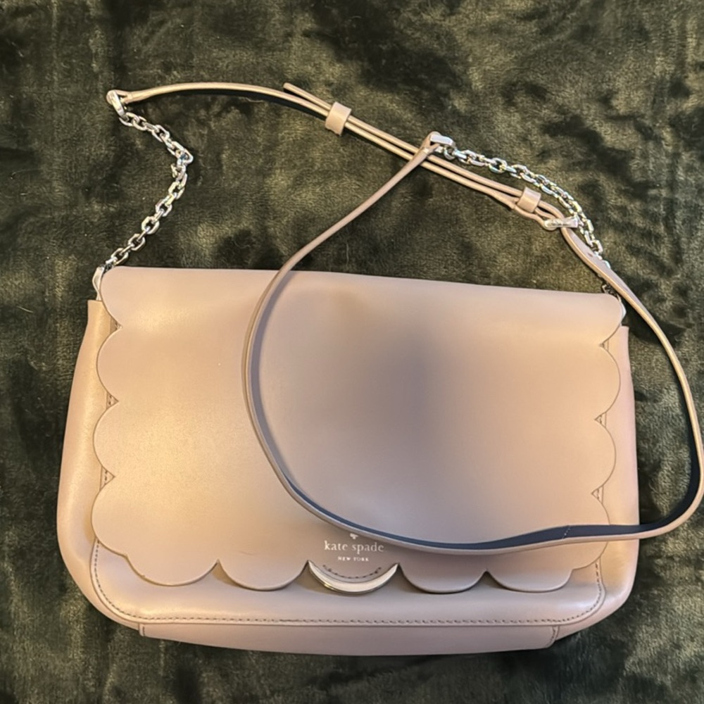 Kate Spade Light Lilac Scalloped Shoulder Crossbody Bag
